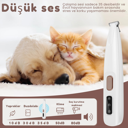 LED Işıklı Pet Tıraş Makinasi